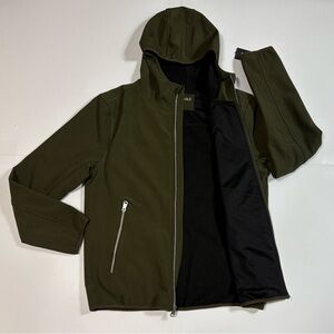 NEW Kennith Cole New York Men’s Soft Shell Full Zip Hooded Jacket 444NP984 OLV